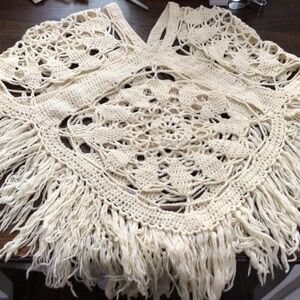 Hand knitted poncho/ Cape . Size s/m